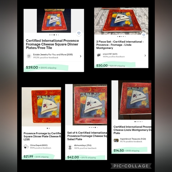 Provence Fromage by Certified International - Square Cheese Plate - Picture 8 of 8